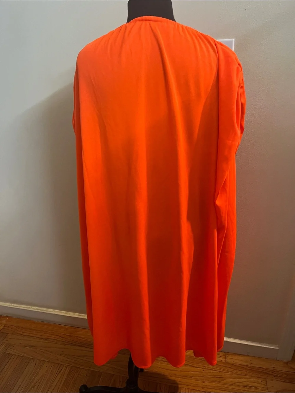 Orange Pumpkin Face Kids Costume Cape - Unbranded